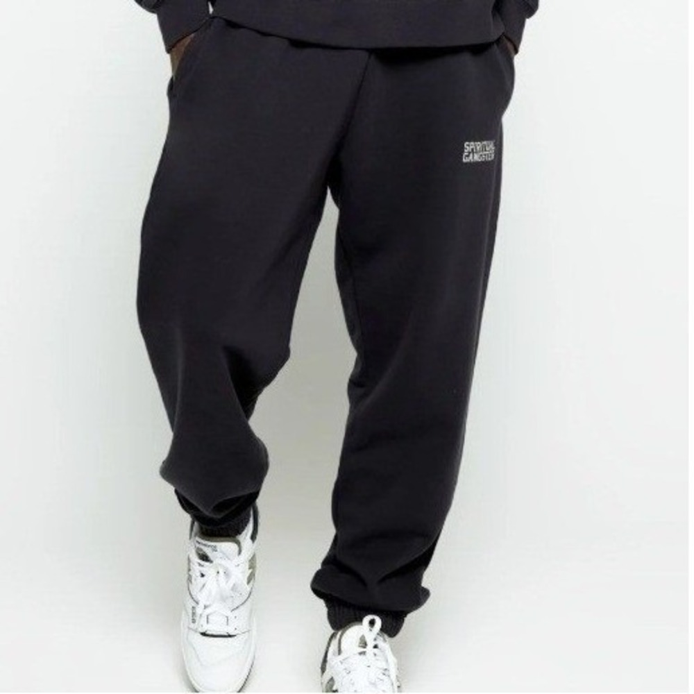 NEW Spritual Gangster Emblem Sweatpant Unisex Black Large‎